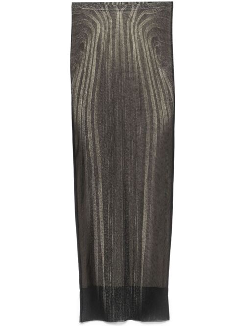 Spiral Printed Mesh Long Skirt JEAN PAUL GAULTIER | 2534FJU166T587000203